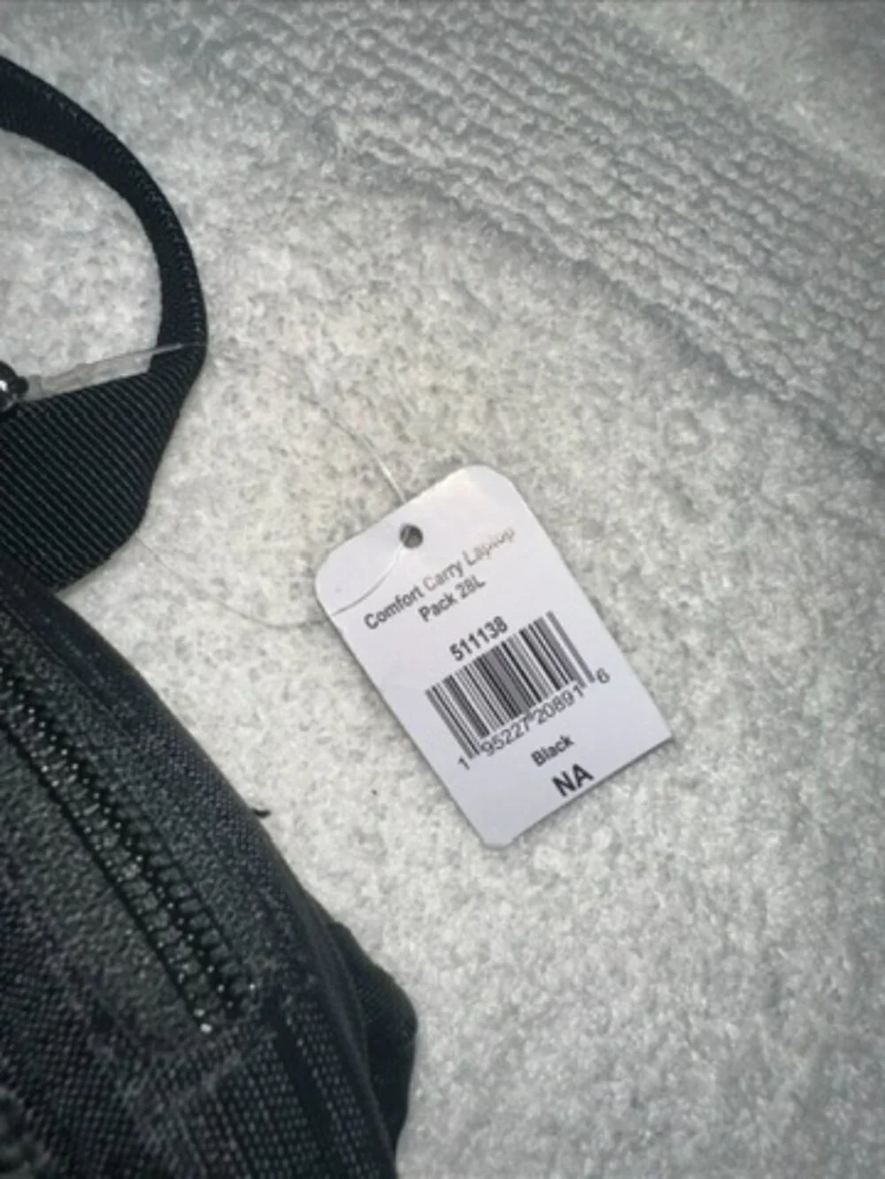 L.L.Bean Black Backpack NWT Walker Logo Laptop Travel School Daypack
